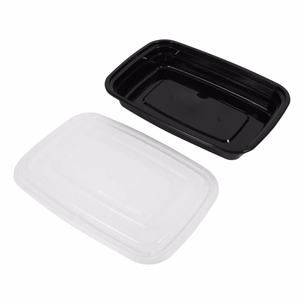 10 шт. пластиковый многоразовый Bento Box пищевой контейнер, коробка для еды, ланча, 3 отсека, многоразовый пригодный для микроволновой печи, контейнер для завтрака