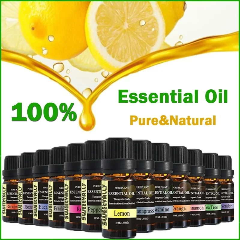 

2/3/4/5pcs 10ML Essential Oils 100% Natural Pure Plant Essential Oil Water Solution Aromatherapy Fragrance Aroma Relief Stress