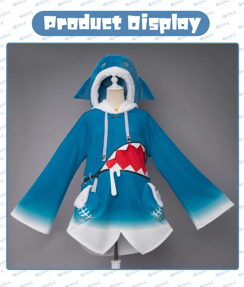 WOWO U Uwowo Hololive Cosplay Costume Shark Hat Suit Anime Costumes Girl Women Cute Blue Body -Zentai shop online H12dcdf04897041b48c727f0de8c42765K.jpg
