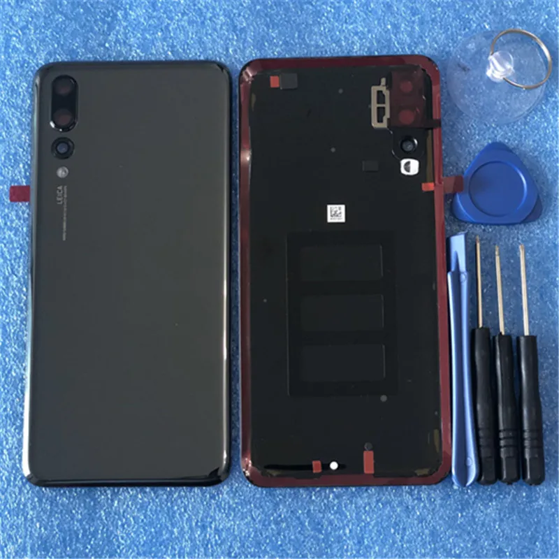 Для huawei P20 Pro Axisinternational стеклянная задняя крышка для батареи чехол+ рамка для камеры стеклянный объектив+ вспышка+ наклейка+ инструмент