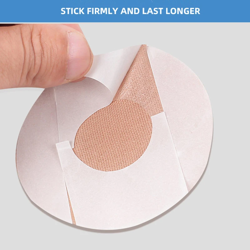 Description Picture 2 of item5/10/20/25Pcs/Pack Elastic Fabric Sensor Patches Adhesive Fixed Patches CGM Latex Hypoallergenic Waterproof Adhesive Patches