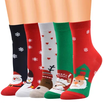 

Christmas Socks Unisex Mens Women Santa Snowman Snowflake Socks Filler Hosiery Style Sock Harajuku kawaii socks Calcetines Mujer