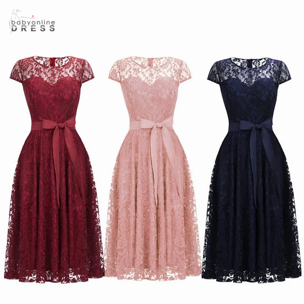 Fast Ship Burgundy Lace Evening Dress For Mother Of The Bride O Neck Elegant Vestido De Festa Longo | Свадьбы и торжества