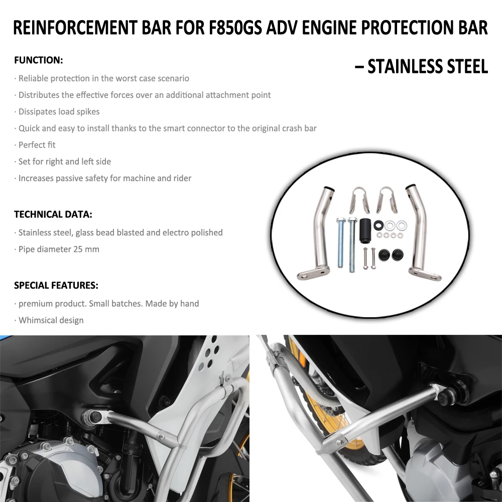 Engine Protection Guard Bars Bumper for BMW F 850 GS F850GS F850 GS ADV ADVENTURE-Motorcycle Reinforcement Crash Bar,motorcycle accessories