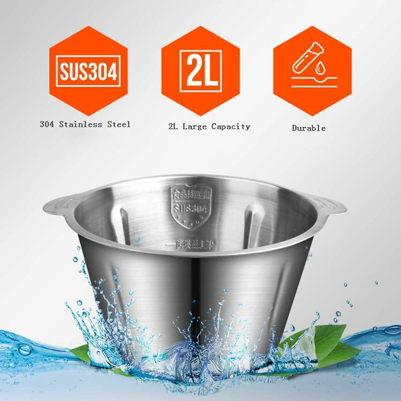 JIQI household meat grinder 2L capacity stainless steel bowl grinder electric chopper food processor 2 Gears adjustable EU