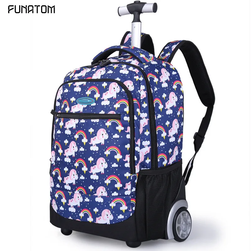 Колесный школьный рюкзак для детей рюкзак на колесах рюкзаки на колесиках сумки для подростков детский школьный рюкзак на колесиках - Цвет: 1