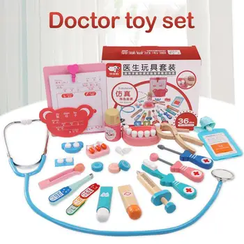 

Wooden Pretend Play Educational Toys Set 20 Pieces Dentist Kit for Kids, Funny Dentist Pretend Play Kit toys