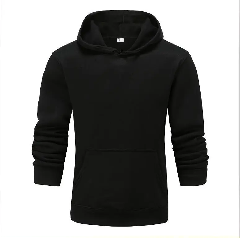 

2019 new solid color Sweatshirt autumn winter casual Hoodie men's long sleeve solid color Hoodie