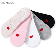 5 пара/лот = 10 штук, невидимые женские носки с закрытым носком, Нескользящие силиконовые летние женские хлопковые носки