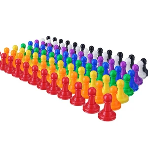 96 штук 1 дюйм разноцветный Пластик Pawn шахматные фигуры для настольных игр, компонент панель светло-серого цвета маркеры, декоративно-прикладного искусства