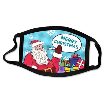 

Reusable Motorcycle Mask Women Men Cute Elk Xmas Hats Printed Christmas Party Masks Dustproof Windproof Mascarillas Face Shield