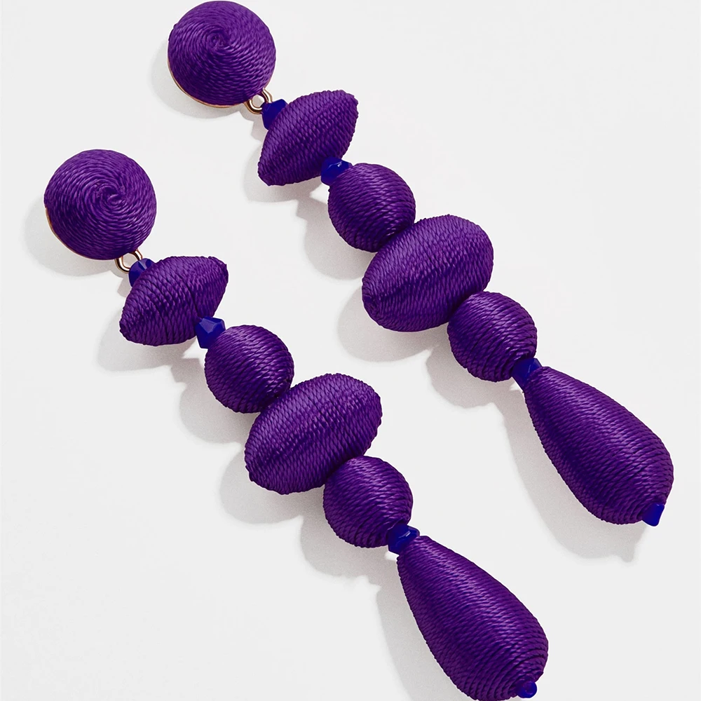 Модные длинные висячие серьги BA Mutilcolor для женщин Boho ручной работы шикарные девушки подарок вечерние модные очаровательные ювелирные изделия Эффектные серьги - Окраска металла: 03