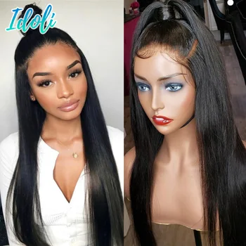

13x4 Lace Front Human Hair Wigs Straight Hair Pre Plucked 150% Lace Frontal Wigs 8- 28 inch Brazilian Remy Lace Wigs For Women