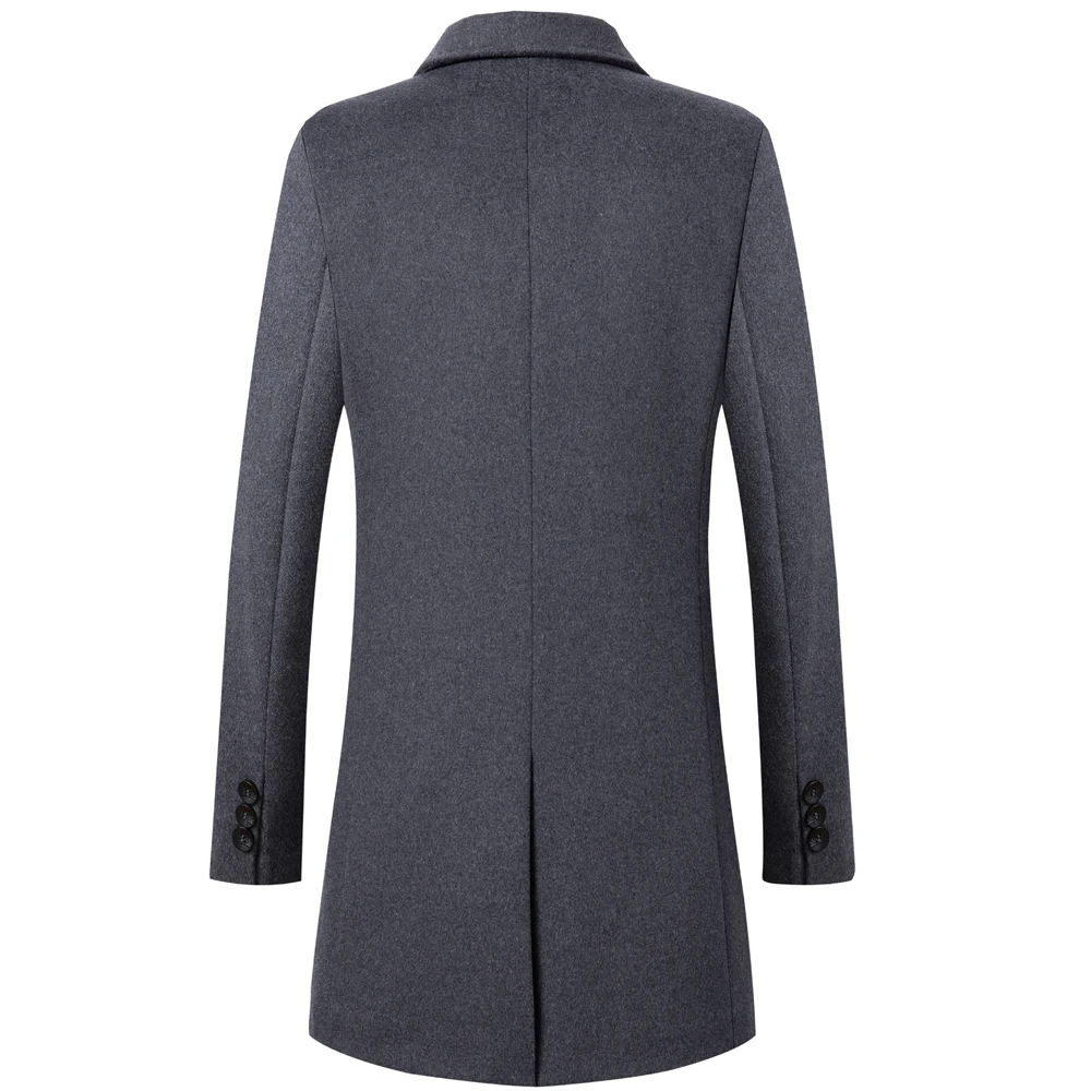 Thoshine Brand Winter 51.5% Wool Men Thick Coats Superior Quality Classic Slim Fit Male Wool Blends Outerwear Jackets Trench