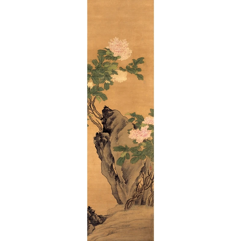 

specially preferential Yougong Ancient paintings 1000 years ago. Ming Dynasty in China Ming Fan Yin peony 48X169cm decorate fas