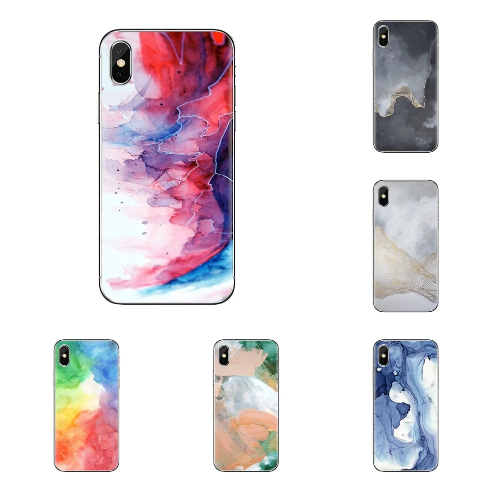 Wonderful Watercolor Texture For Xiaomi Mi4 Mi5 Mi5S Mi6 Mi A1 A2 5X 6X 8 9 Lite SE Pro Max Mix 2 3 2S Soft Transparent Cases |