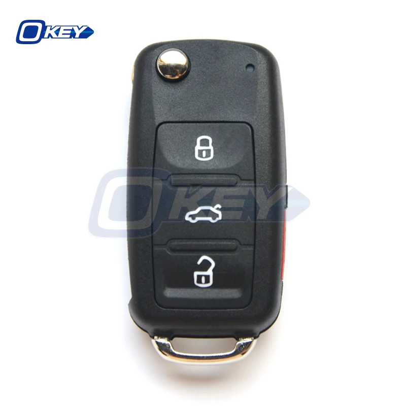 

Okey 5K0 837 202 AE Flip remote key 4B 315mhz ID48 HU66 5K0837202AE for VW Beetle CC EOS Golf Jetta Passat NBG010180T
