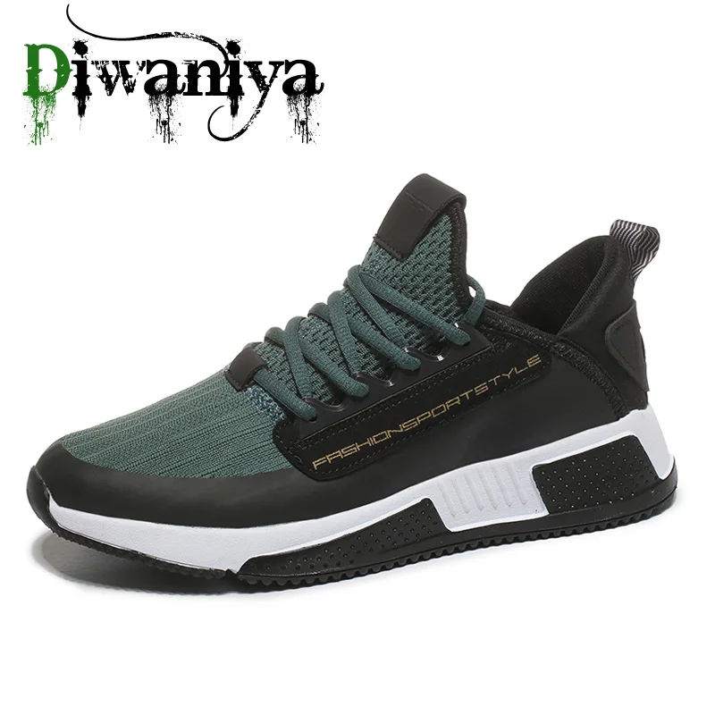 

Diwaniya Autumn Men's Casual Shoes Breathable Flyknit Soft Light Male Sneakers Anti-Slip Durable Outdoor Daily Walking Shoes New