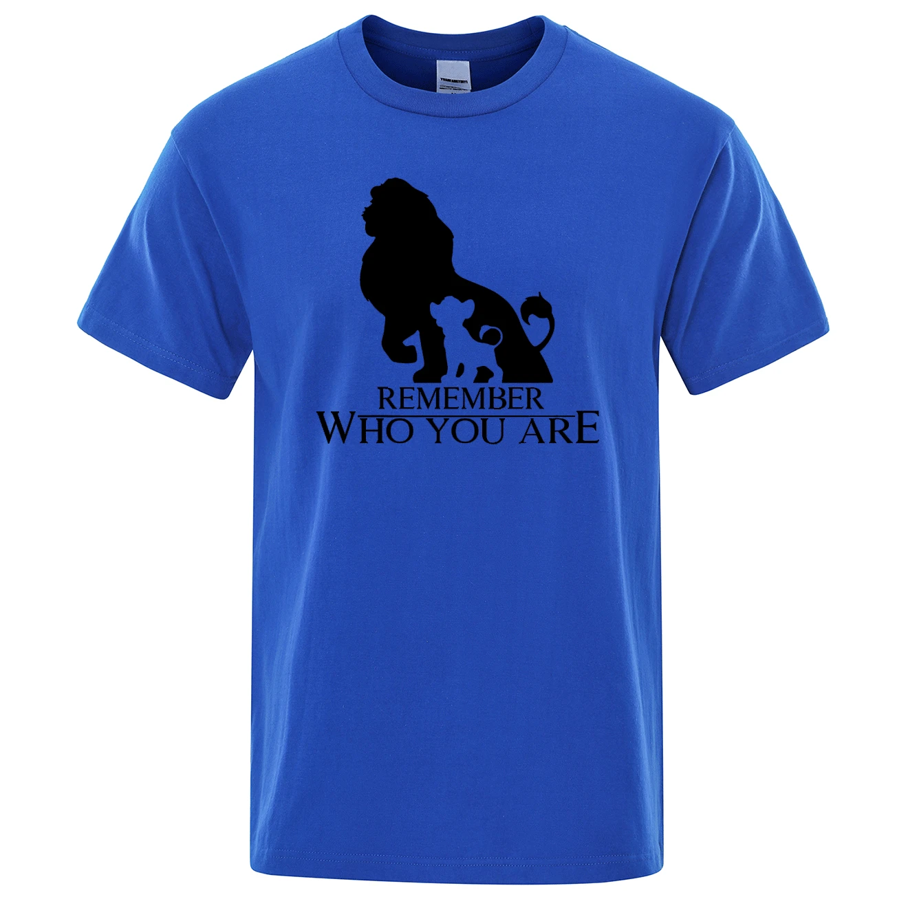 Футболка с рисунком короля льва homme уличная Мужская футболка с надписью «вспомните, кто вы» летние мужские футболки с коротким рукавом