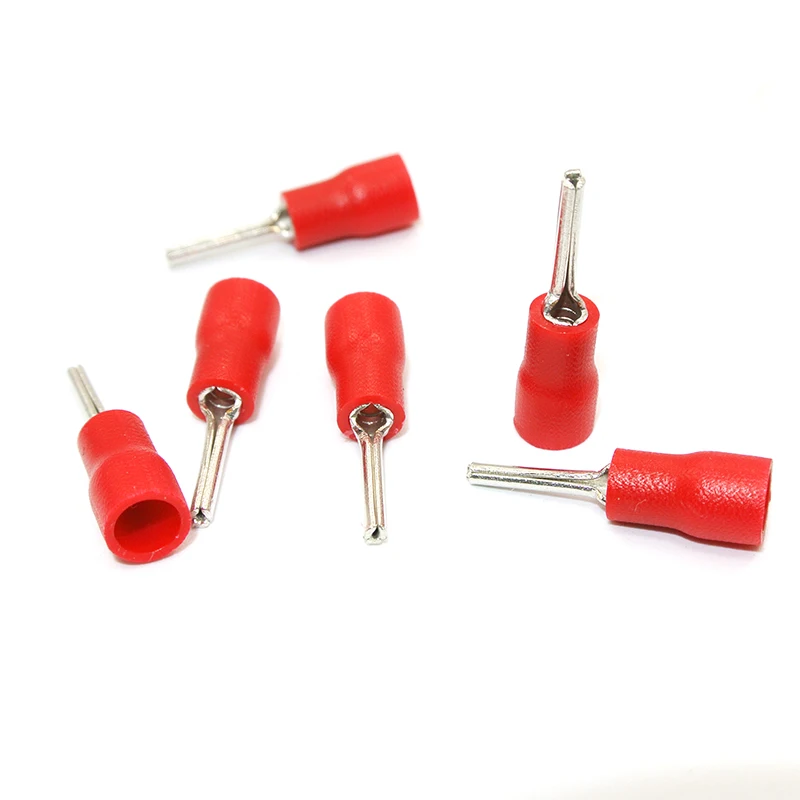 50pcs 2216awg Insulated Pin Terminals Electrical Splice Crimp