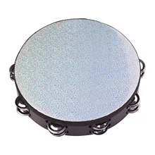 10 дюймов деревянный лучистый бубен колокольчик ручной барабан с двойными рядами джинглов светящиеся светоотражающие барабанные головки игрушки для вечерние KTV