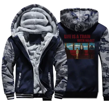 

Life Is a Train With No Ret Hoody 2020 No Face Man And Chihiro Hoodies Sweatshirts Thick Winter Mens Hoodies Streetwear Clothes