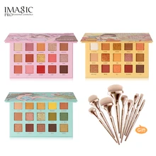 Набор для IMAGIC, набор из 3 предметов, палитра теней для век, 9 комплектов кистей для девочек, косметика, подарки
