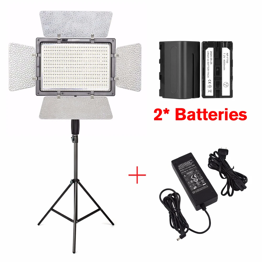 YONGNUO YN900 Pro LED Video Light Lamp 5500K+Charger+2M light Stand,Camera  Camcorder APP Control 900 LED Video Light
