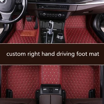 

car floor mats for right hand driving for VOLKSWAGEN all modles Maggiolino CC Passat B5 Tiguan Toureg car accessories styling