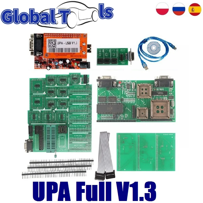 Программатор ECU UPA USB V1.3 полностью адаптеры тюнинг микросхем адаптер EEPROM с полными