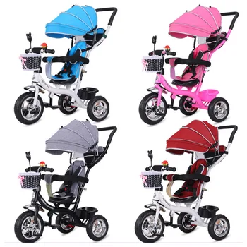 

2 In 1 Baby Tricycle Stroller Three Wheels Stroller Baby Carriage Pram Toddler Child Tricycle Bicycle Jogging Stroller Buggies
