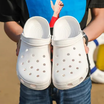 

Women Shoes Croc Hole Shoes Men Beach Shoes Light Sandals Home Slippers Outdoor Summer Wading Sneaker Leisure Shoes Big Size