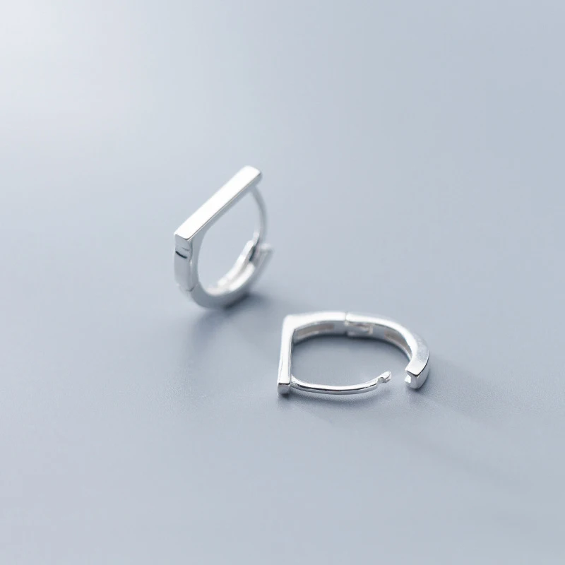 MODIAN Authentic 925 Sterling Silver Simple Geometirc Hoop Earring for Women Anti-Allergy Earring Party Gift Fine Jewelry