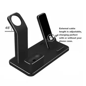 

For Watch Stand Airpod iPhone Charging Holder Dock Station Aluminum LOT EN