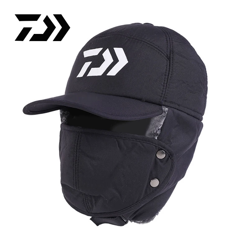 Зимние теплые шапки DAIWA Fishing для мужчин и женщин модная ветрозащитная Лыжная шапка с защитой ушей маска лица