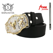 Gold Bull Head Cowboys Belt Buckle for Men Metal Belt Buckle Head Jeans Jewelry Accessories Belt Buckle Gold Bull Head Cowboys Belt Buckle for Men Metal Belt Buckle Head Jeans Jewelry Accessories Belt Buckle