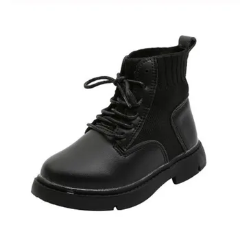 

New Children Snow Boots Warm Non-slip Shoes For Boys Girls Lace-Up Martin Boots Comfort Baby Rubber Boots Fashion Sneakers