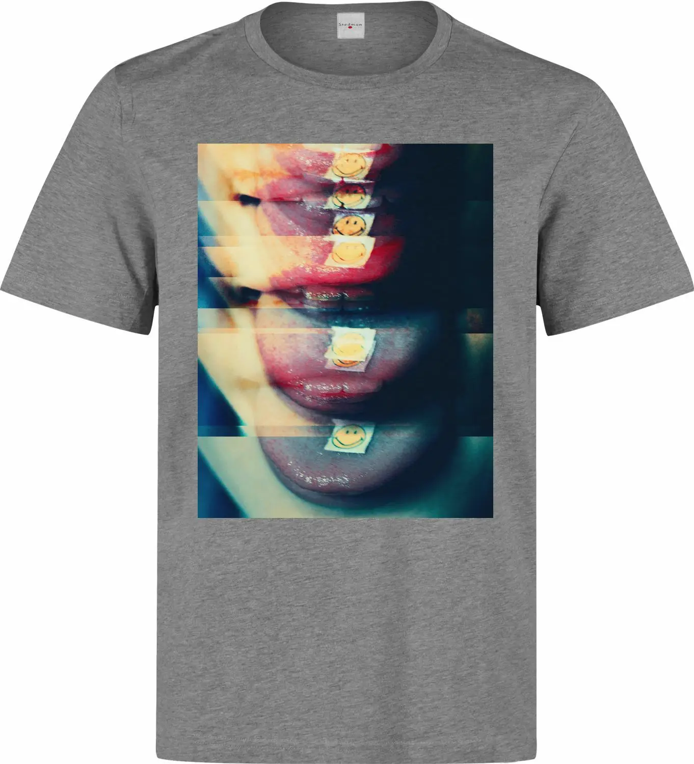 Blurry LSD drug vision lover high weed мужская одежда серая футболка Топ