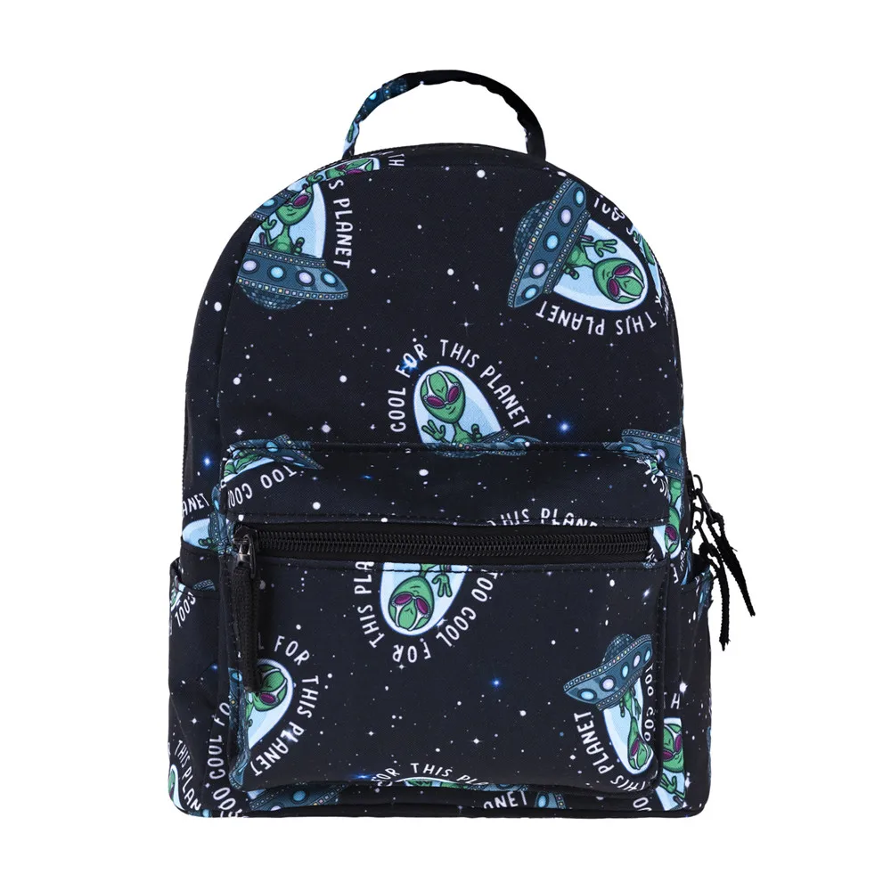 Женский рюкзак Mochila Cool Alien с принтом женская сумка на плечо для подростков Многофункциональный маленький рюкзак школьный рюкзак - Цвет: bpt42492