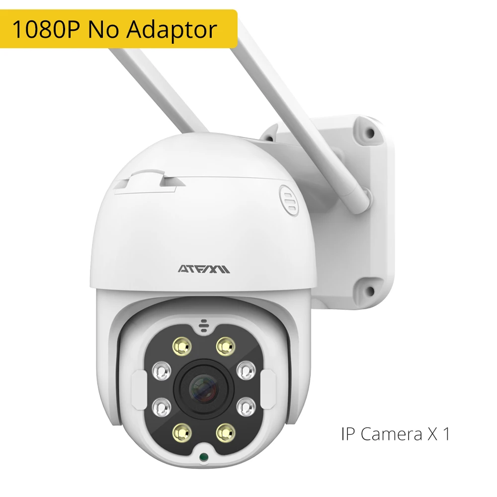 ATFMI уличная Ip камера Wifi Cctv Мини Ptz камера Домашняя безопасность 360 камера 2mp HD 1080p беспроводная камера видеонаблюдения скоростная купольная - Цвет: 1080P No Adaptor