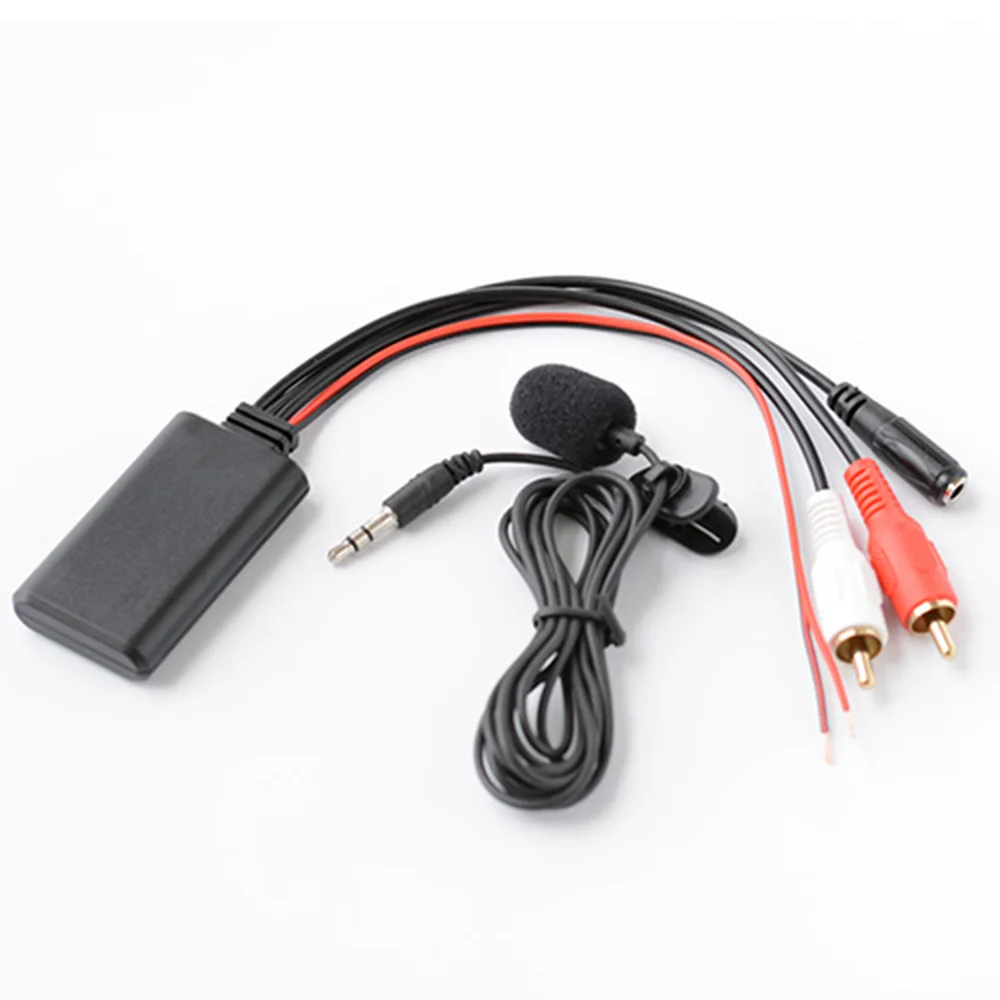 Автомобильный Универсальный 2RCA Bluetooth-адаптер AUX музыка + микрофон для звонков Alpine