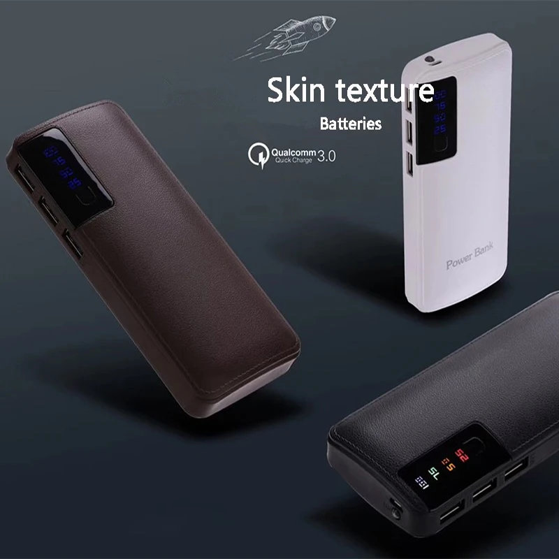 Новый 20000 mAh 18650 Банк питания кожаный зарядный сокровище портативный мобильный
