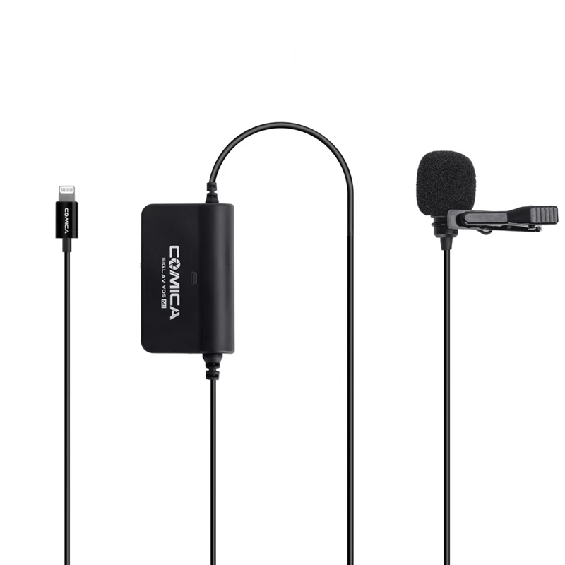 

COMICA CVM-SIG.LAV V05 MI Multi-Functional Single Lavalier Microphone for IPhone XS Max X 8 7 Plus IPad with Interface
