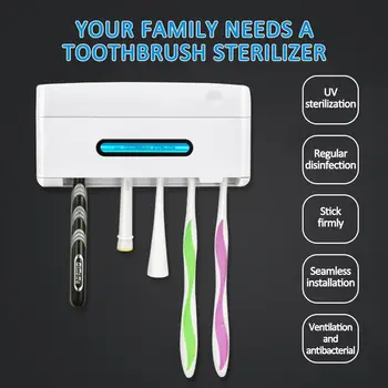 

UV ABS+PC Toothbrush Sterilizer Uv Sterilizer Portable Toothbrushbox Disinfect Toothbrushholder Fashion