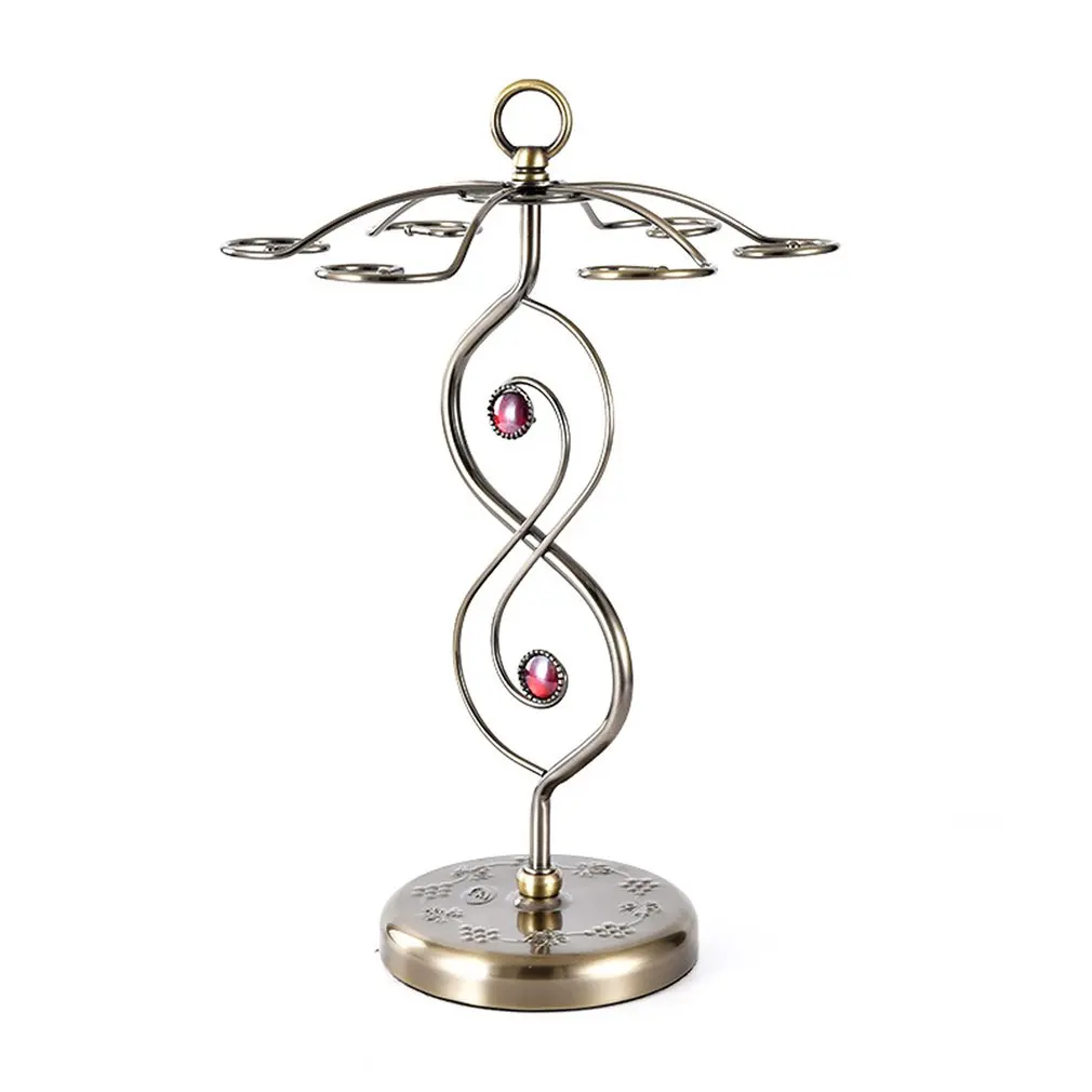 WJ121901 Держатель для вина из бисера, европейская креативная полка из кованого железа, держатель для вина, красный винный стеллаж, витрина, держатель для стекла es - Цвет: WJ121901