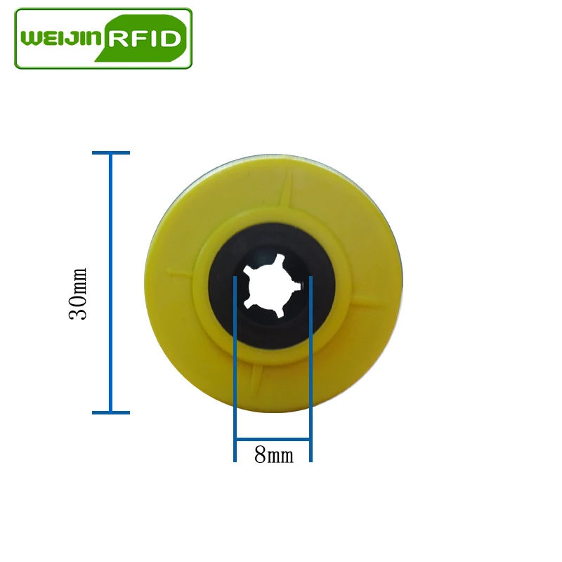 UHF rfid Метка Трассировка электронные ушные метки для животных EPC Gen2 ISO18000-6C 915m 868m 860 MHz-960 M Alien higgs3 круговая rfid бирка на Свиное ухо