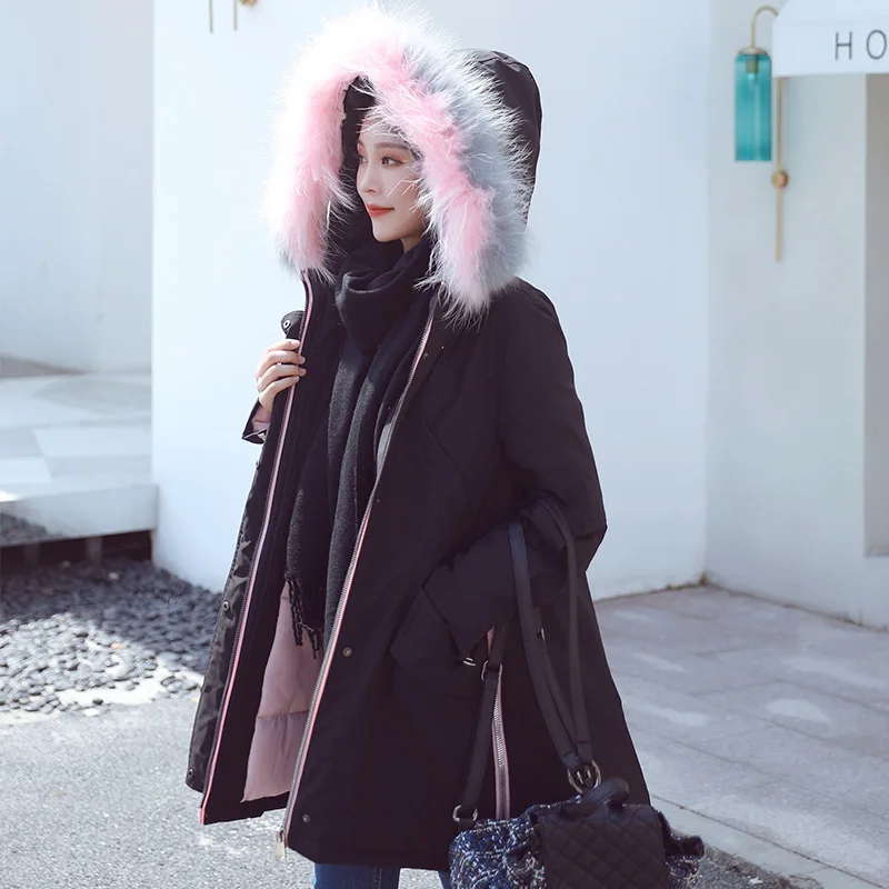 

CHIC Winter Mid-length Cotton-padded Clothes 2018 New Style down Jacket Thick Coat Women's BF Parka Cotton Coat