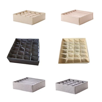 

Home Solid Color Storage Box for Folding Socks Bra Underpants Underwear Organizer