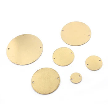 

1pack Charms Round Stamping Disc Pendant Connector Raw Brass Jewelry Fashion Bracelet Earring Necklace Jewelry Making Findings