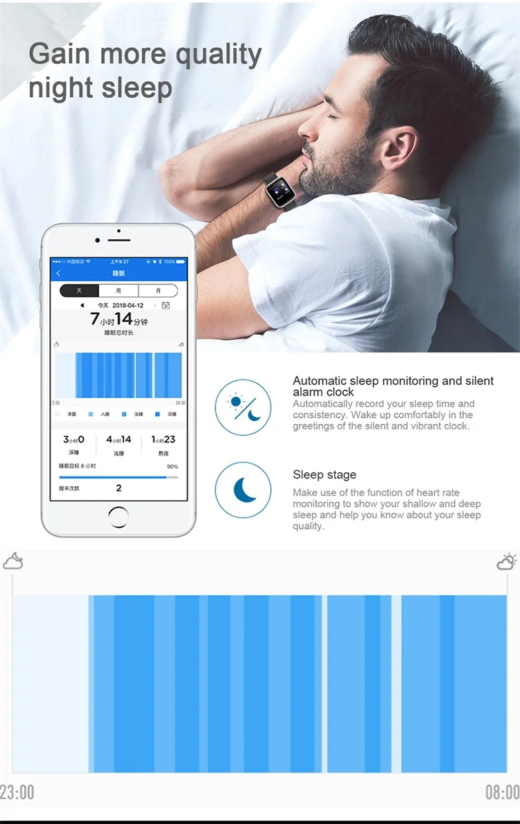 T80 Smart watch Blood Pressure Heart Rate Monitor SmartWatch Waterproof Sport Band Activity Fitness Tracker Clock Men Women Watch (8)